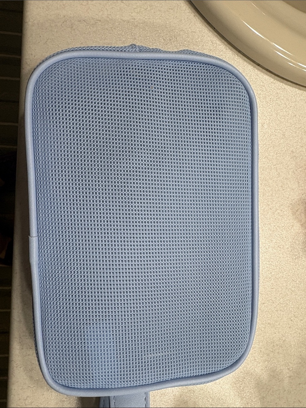 Sephora Light Blue Mesh Cosmetic Bag
